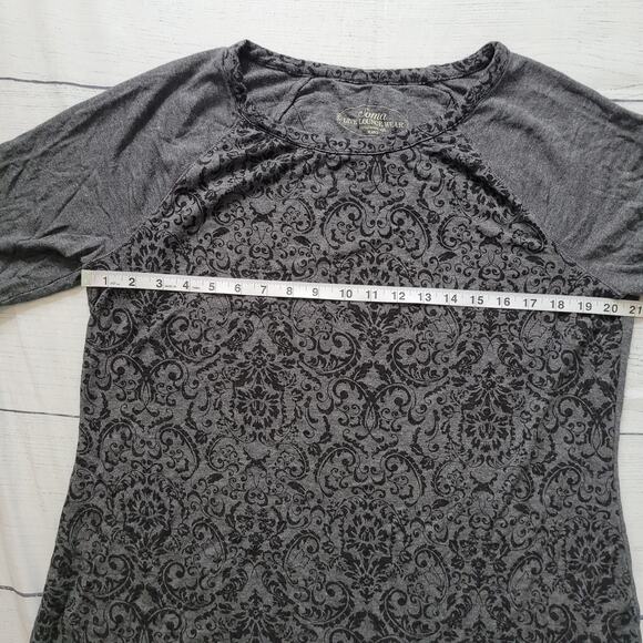 SOMA Size XL Divine Terry Raglan Sleeve Tunic Wallpaper Mini Quartz Feminine - Picture 5 of 9